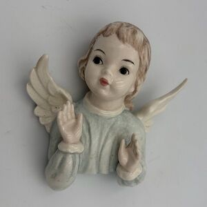 Vintage Goebel Huldah West German Praying Angel Girl Wall Cherub 718B Repaired
